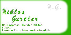 miklos gurtler business card